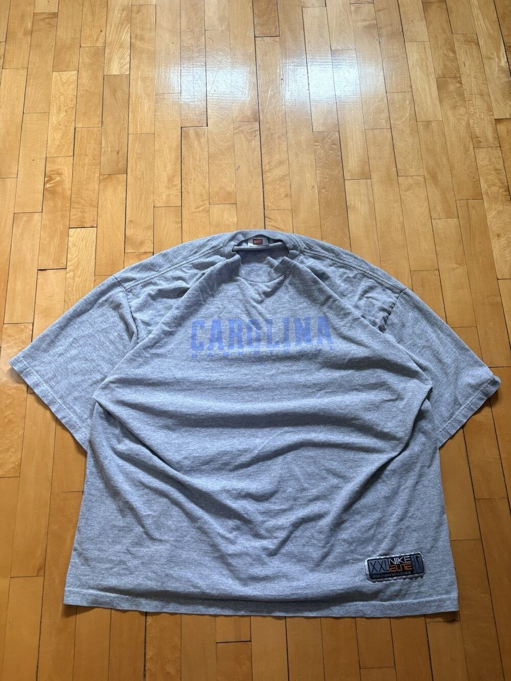 Vintage Nike Team Tag University North Carolina Air Jordan T-Shirt Grey XXL